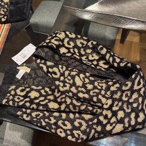 Michael Kors Leopard Print Scarf